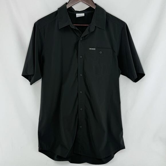 Columbia Men’s Button Up Shirt S Gray Short Sleeve Outdoor Casual Travel Shirt - Picture 1 of 4